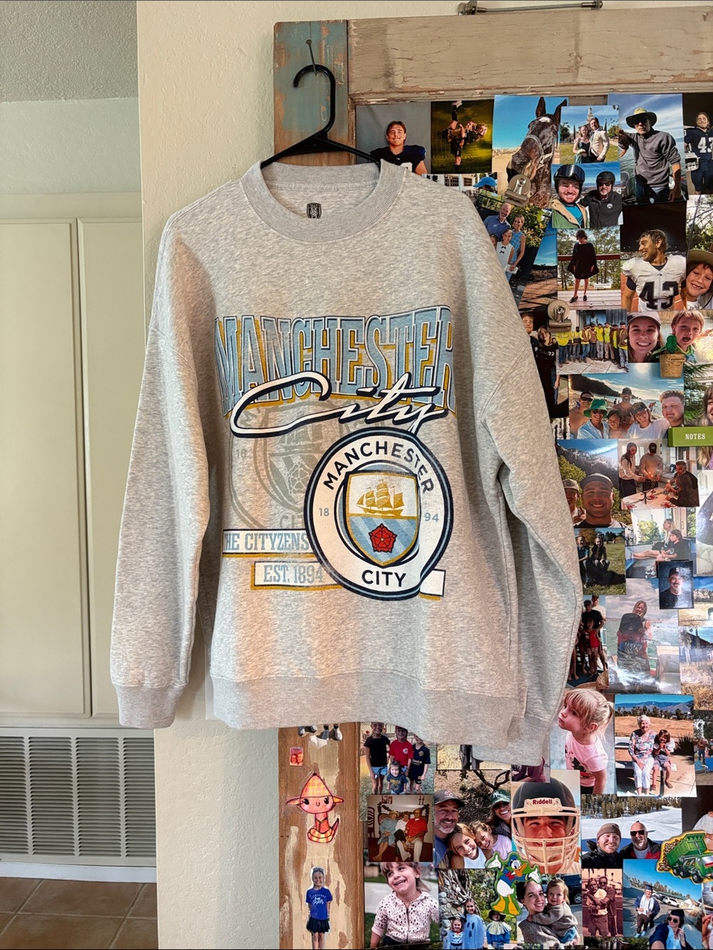 Abercrombie and Fitch Manchester City sweatshirt.